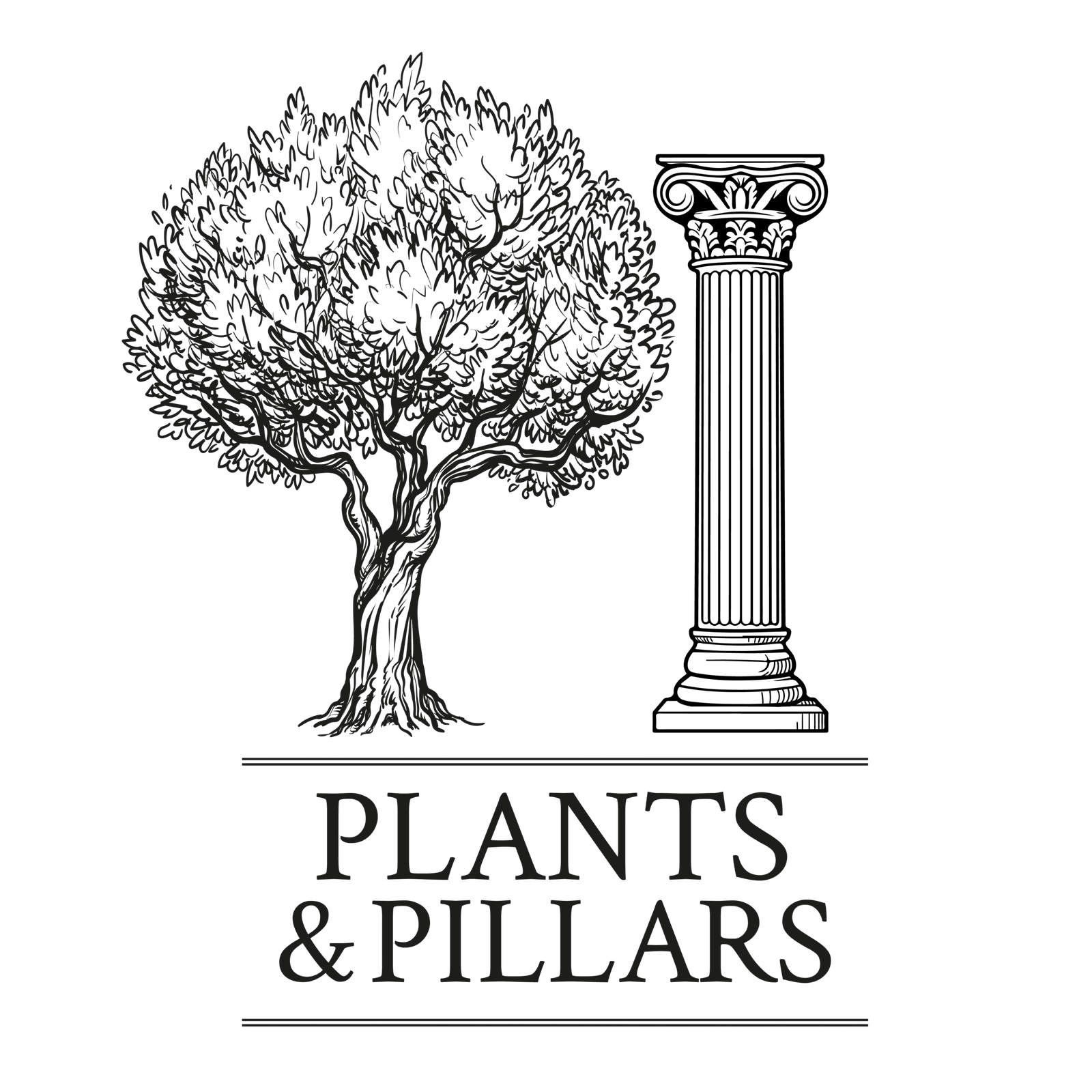 Plants & Pillars Logo